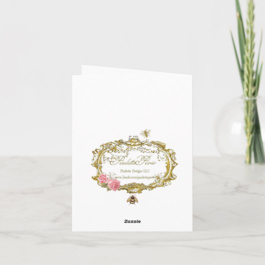 Paris Paris Royal Pink de la Queen's Chair Kaart (Achterkant)