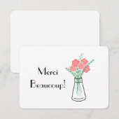 Paris Party bedankpas Bedankkaart (Voorkant / Achterkant)