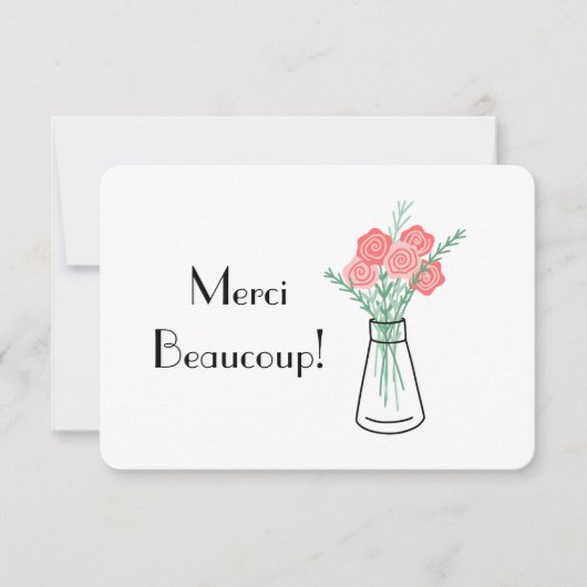 Paris Party bedankpas Bedankkaart (Voorkant)