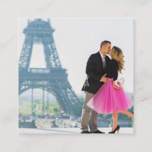 Paris Passport Wedding QR Informatiekaartje (Achterkant)