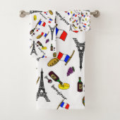 Paris Pattern French Bathroom Towel Set Bad Handdoek (Insitu)