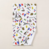 Paris Pattern French Bathroom Towel Set Bad Handdoek (Handdoek)