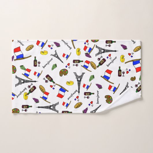 Paris Pattern French Bathroom Towel Set Bad Handdoek (Handdoek)