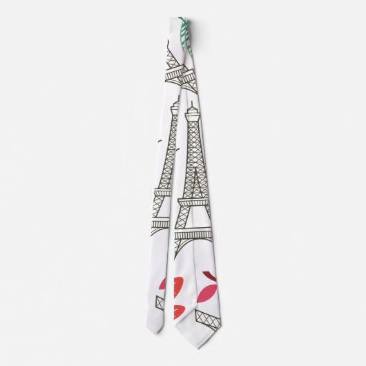 Paris Pattern Stropdas (Achterkant)