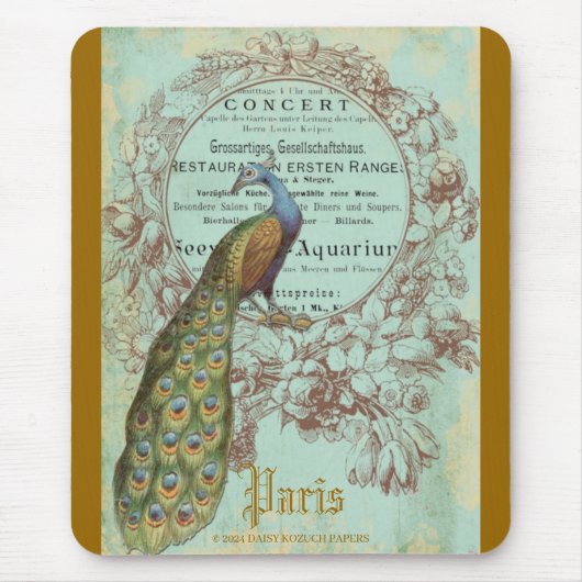 Paris Peacock, Muismat geïnspireerd door Parijs (Voorkant)