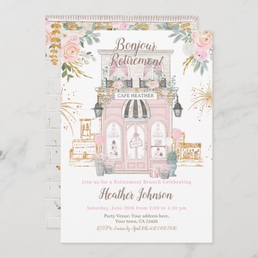 Paris Pensioenfeest Kaart (Voorkant / Achterkant)