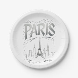 Paris Perfect Party (paper plate) Papieren Bordje