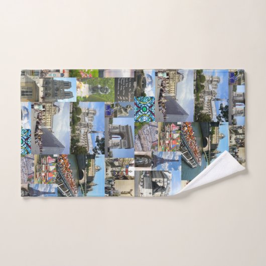 Paris Photo Collage Bad Handdoek (Handdoek)