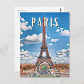 Paris Photo Vintage Briefkaart (Voorkant / Achterkant)