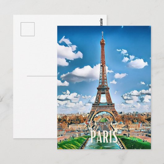 Paris Photo Vintage Briefkaart (Voorkant / Achterkant)