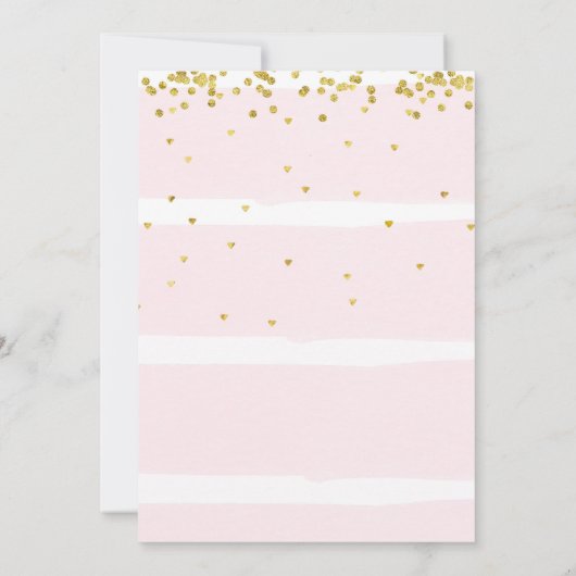 Paris Pink Bow verjaardagsfeestje uitnodiging (Achterkant)