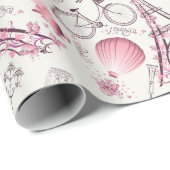 Paris Pink Cadeaupapier (Rol Hoek)