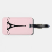 Paris Pink Eiffel Tower Bagagelabel (Achterkant horizontaal)