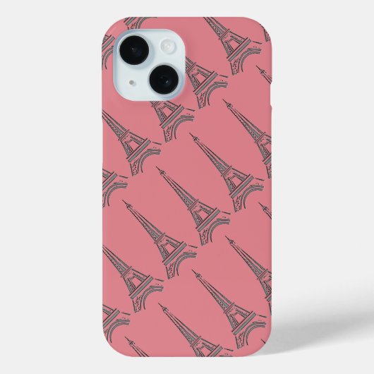 Paris Pink Eiffel Tower Case-Mate iPhone Case (Achterkant)