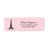 Paris Pink Eiffel Tower Etiket (Voorkant)