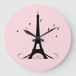 Paris Pink Eiffel Tower Grote Klok