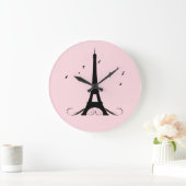 Paris Pink Eiffel Tower Grote Klok (Huis)