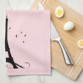 Paris Pink Eiffel Tower Theedoek (Quarter Fold)