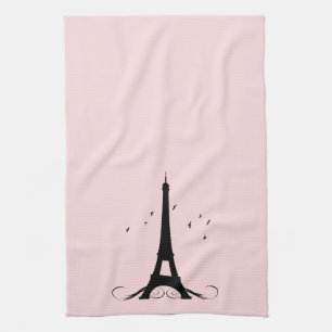 Paris Pink Eiffel Tower Theedoek