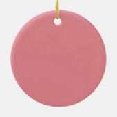 Paris Pink French Threated Kerstannament Keramisch Ornament (Achterkant)