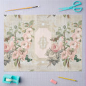  Paris Pink Gold Floral Ephemera ontkoppeling Tissuepapier (Craft)