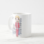 Paris Pink Heart Mok (Voorkant links)