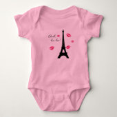 Paris Pink Kisses TuTu Bodysuit (Voorkant)
