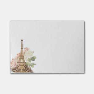 Paris Pink Rose  Romantic Post-it Notes