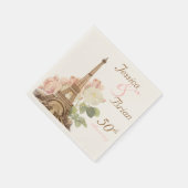 Paris Pink Rose  Romantisch Jubileum Servetten (Hoek)