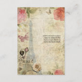  Paris Pink Roses Lock & Key Detail Kaart (Achterkant)