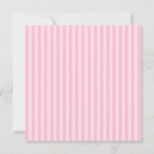 Paris Pink Stripes Sweet 16 Birthday Invitations Kaart (Achterkant)