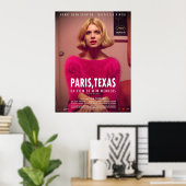Paris Pink Texas Poster (Thuiskantoor)