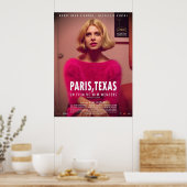 Paris Pink Texas Poster (Keuken)