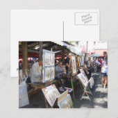 Paris - place du Tertre-Montmartre - Briefkaart (Voorkant / Achterkant)