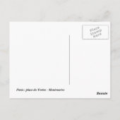 Paris - place du Tertre-Montmartre - Briefkaart (Achterkant)