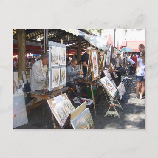 Paris - place du Tertre-Montmartre - Briefkaart (Voorkant)