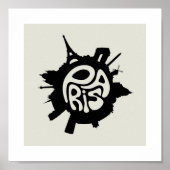 Paris Planet Typography poster (Voorkant)