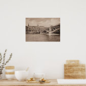 Paris Pont Bridge Poster (Keuken)