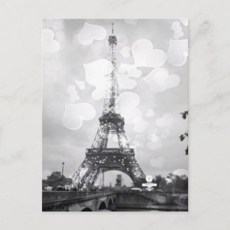 Paris Post Card, Eiffeltoren in B/W Briefkaart