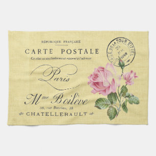  Paris Post Roze Roses Theedoek