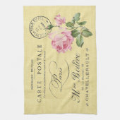  Paris Post Roze Roses Theedoek (Verticaal)