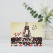 Paris Postcard Feestdagenkaart (Staand voorkant)