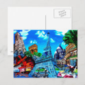 Paris Postkarte Briefkaart (Voorkant / Achterkant)