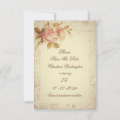  Paris Postmarks Chic Rozen 75th Save The Date (Achterkant)