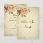  Paris Postmarks Chic Rozen 75th Save The Date (Voorkant / Achterkant)