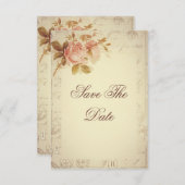  Paris Postmarks Chic Rozen 90th Save The Date (Voorkant / Achterkant)