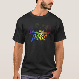 Paris Pride Skyline Pride Parade T-shirt