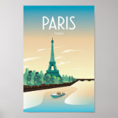 Paris Print - France Poster | Reisposter Parijs (Voorkant)