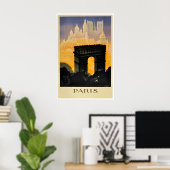 Paris Print Frankrijk Reisposter Retro Frans (Thuiskantoor)