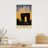 Paris Print Frankrijk Reisposter Retro Frans (Keuken)
